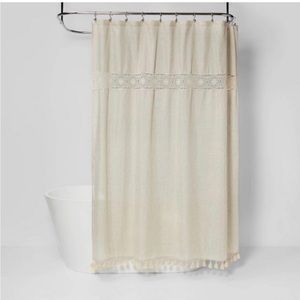 Opalhouse Boho Macrame Shower Curtain